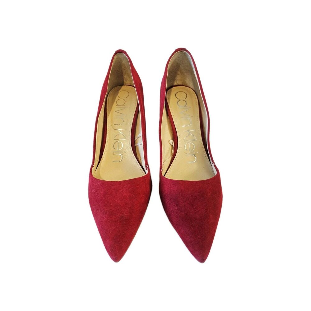 Calvin Klein Women's Red  Heel Pump, Size 7M